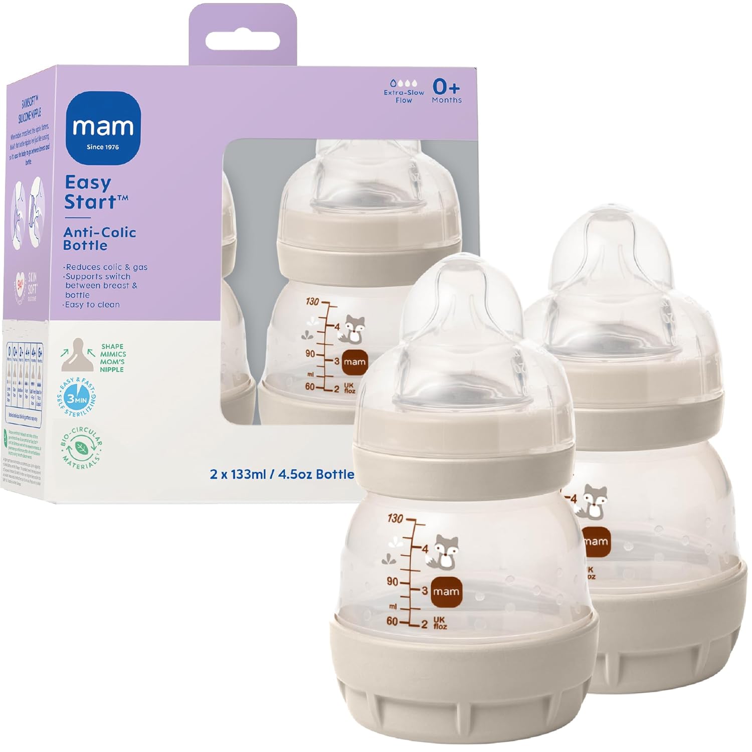 MAM Easy Start Anti Colic baby bottle - best self sterilizing bottle 2026