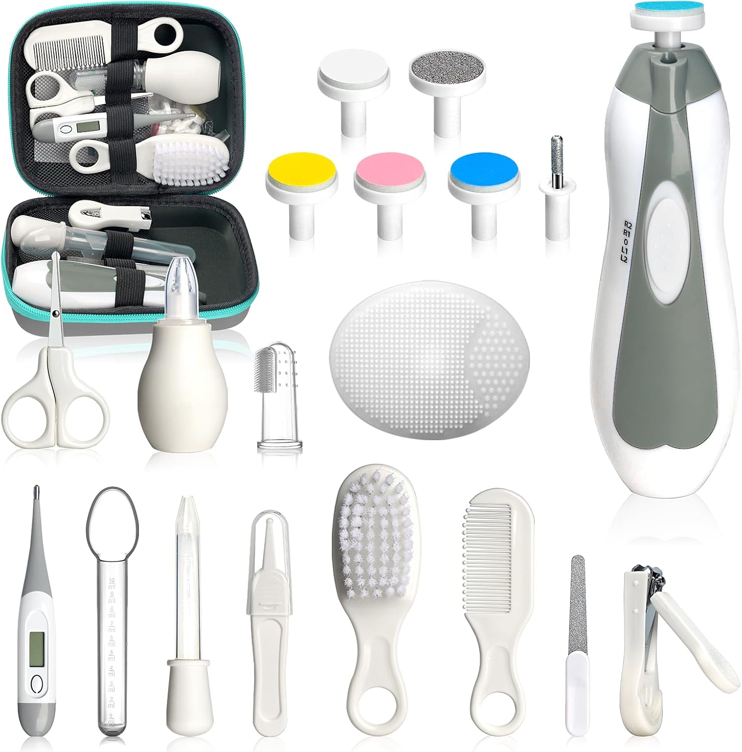 best baby grooming kits 2026 Baby Healthcare Grooming Kit portable 20-in-1 newborn safety care set BPA-free nail clipper nasal aspirator