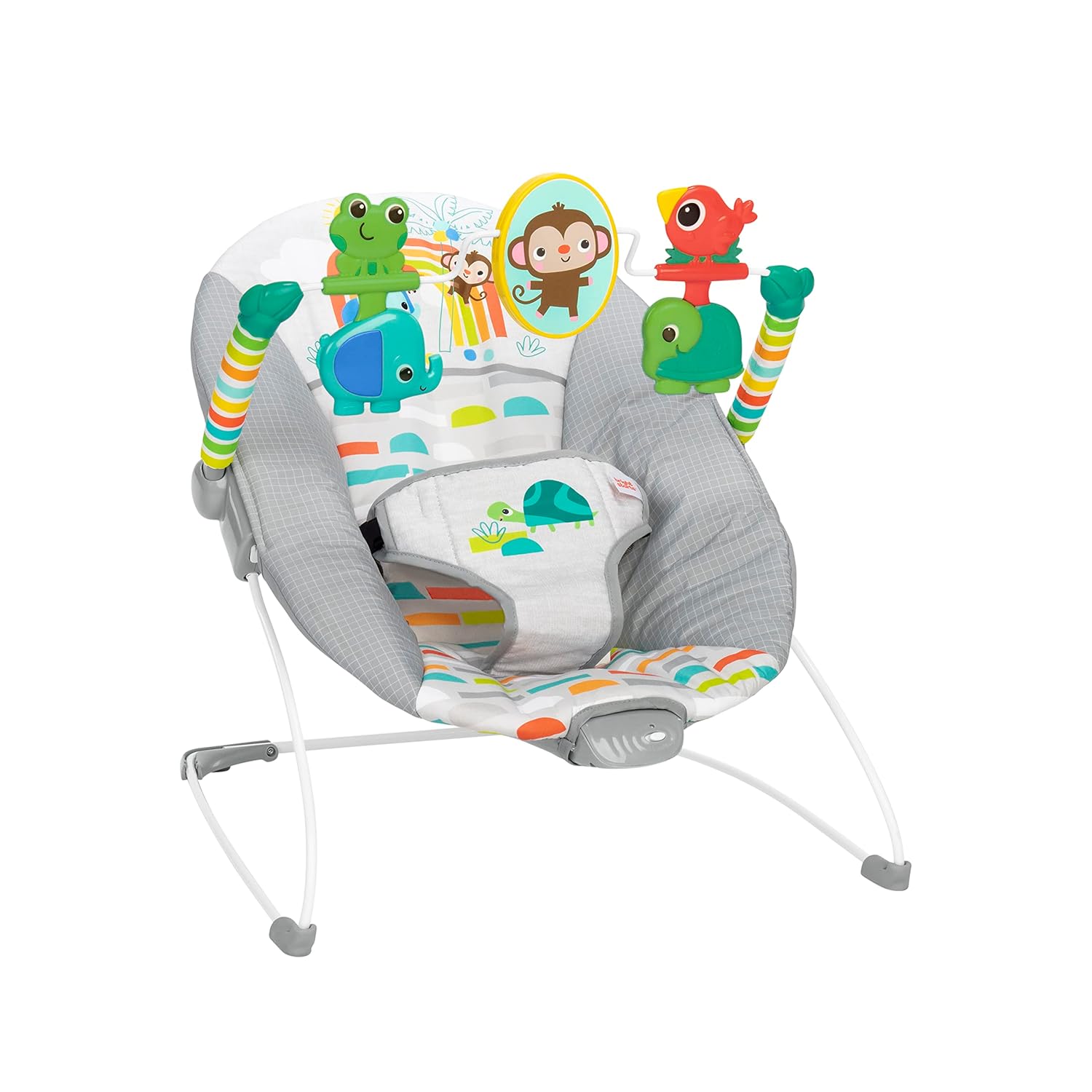 Bright Starts Playful Paradise baby bouncer seat with toy bar