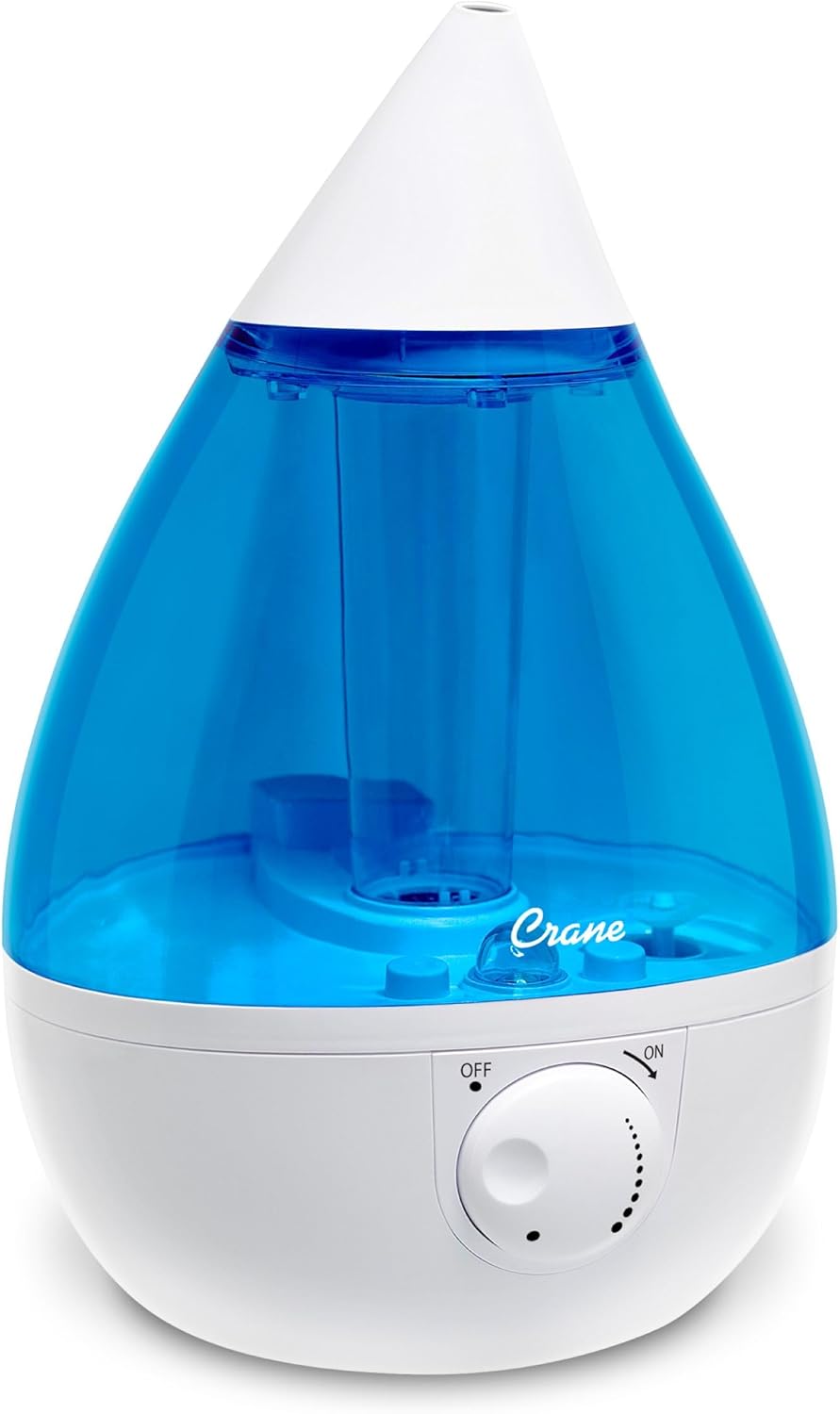 Crane Ultrasonic Cool Mist Humidifier top fill nightlight auto shut off baby bedroom