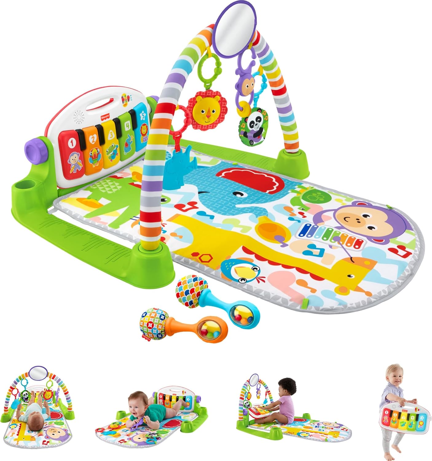 Fisher-Price Deluxe Kick and Play Piano Gym baby play mat