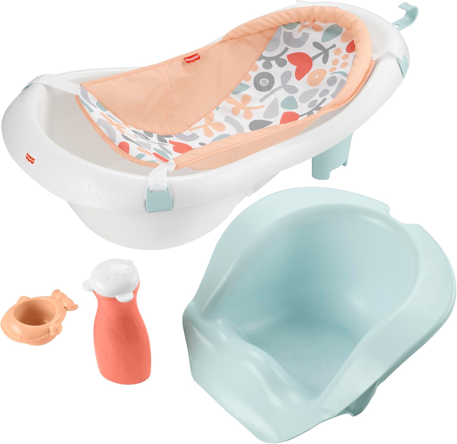 best baby bathtubs 2026 Fisher-Price 4-in-1 Sling N Seat Tub budget newborn toddler mesh sling sit-me-up insert