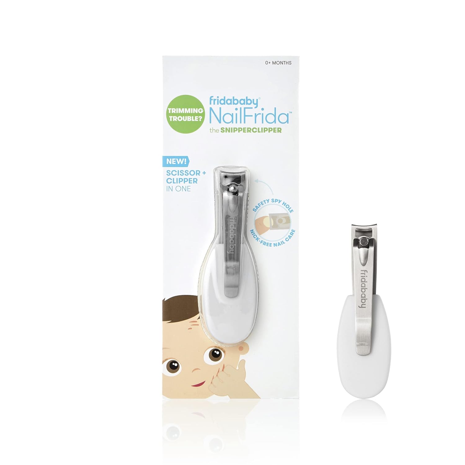 best baby grooming kits 2026 Frida Baby NailFrida SnipperClipper safety spyhole curved blades newborn nail clipper nickel-free