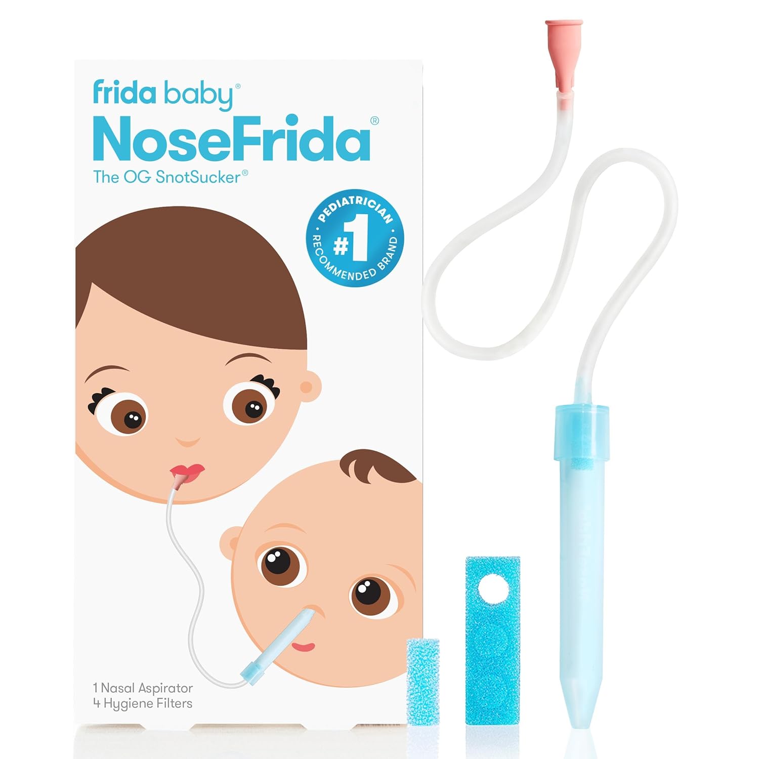best baby nasal aspirators 2026 Frida Baby NoseFrida SnotSucker oral suction hygienic filter pediatrician recommended Sweden