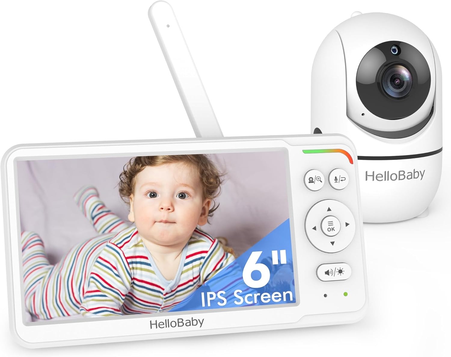 HelloBaby HB6560 6 inch IPS screen baby monitor