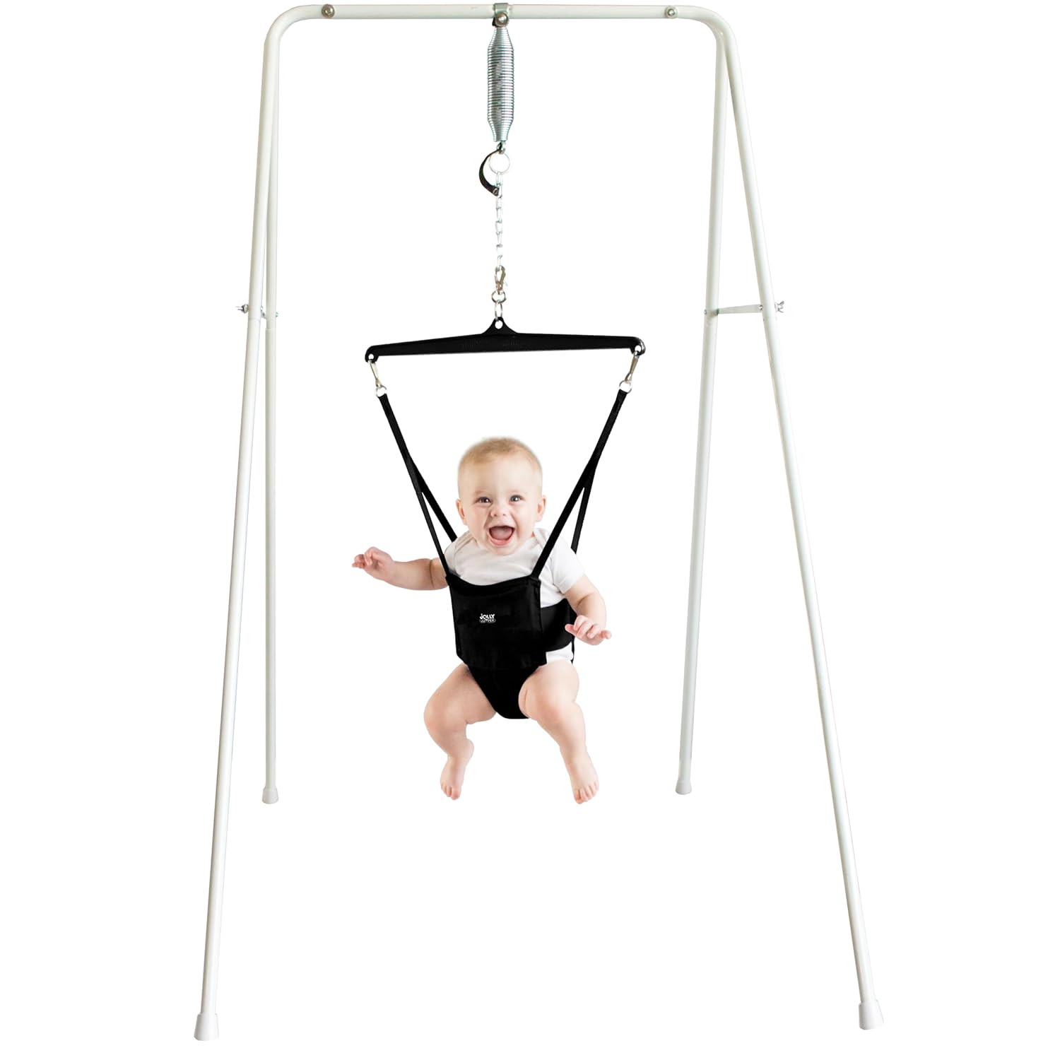 Jolly Jumper Classic Black with Stand original baby jumper 1948 saddle seat