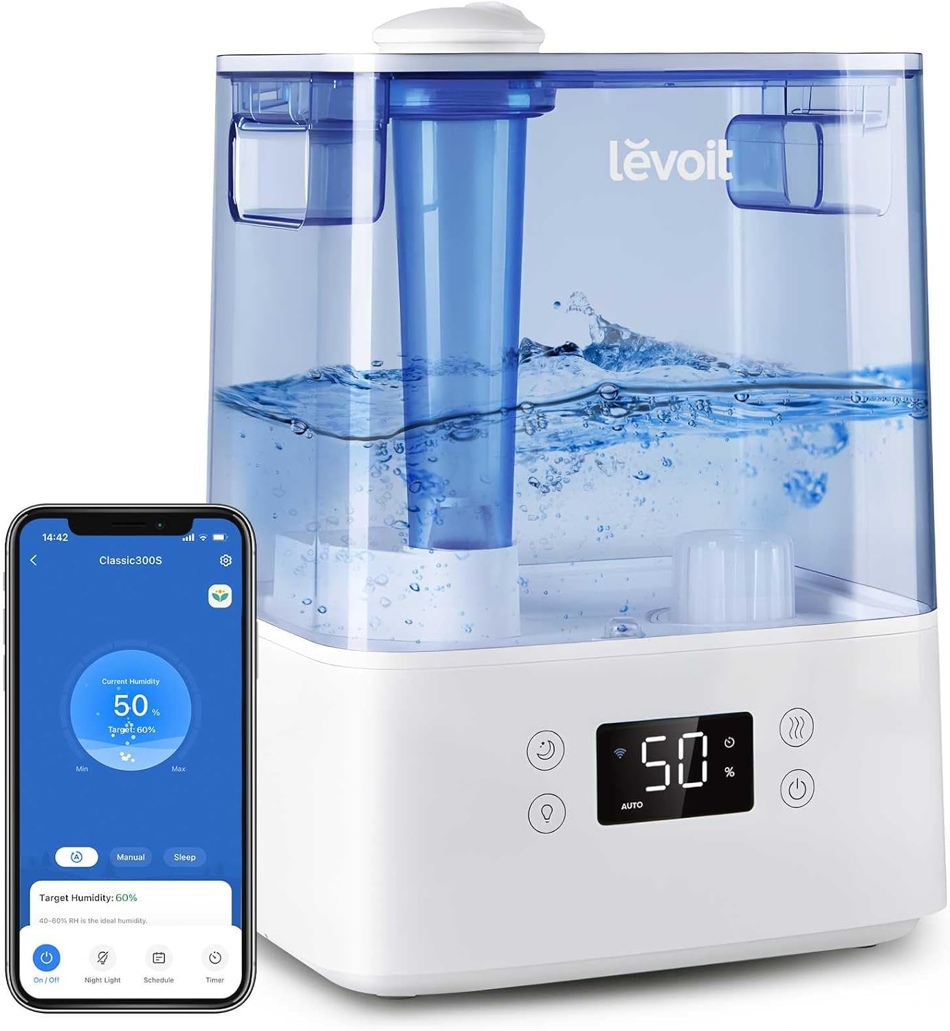LEVOIT Classic300S Smart ultrasonic humidifier WiFi app control auto mode baby nursery