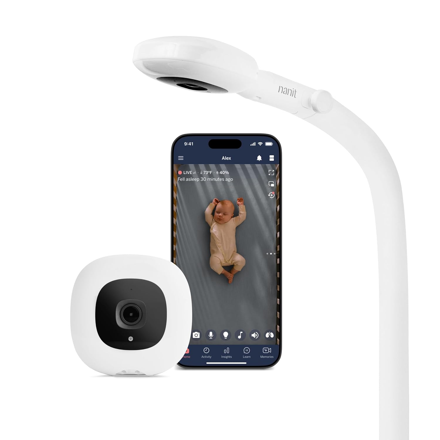 Nanit Pro Smart Baby Monitor with app and sleep tracking