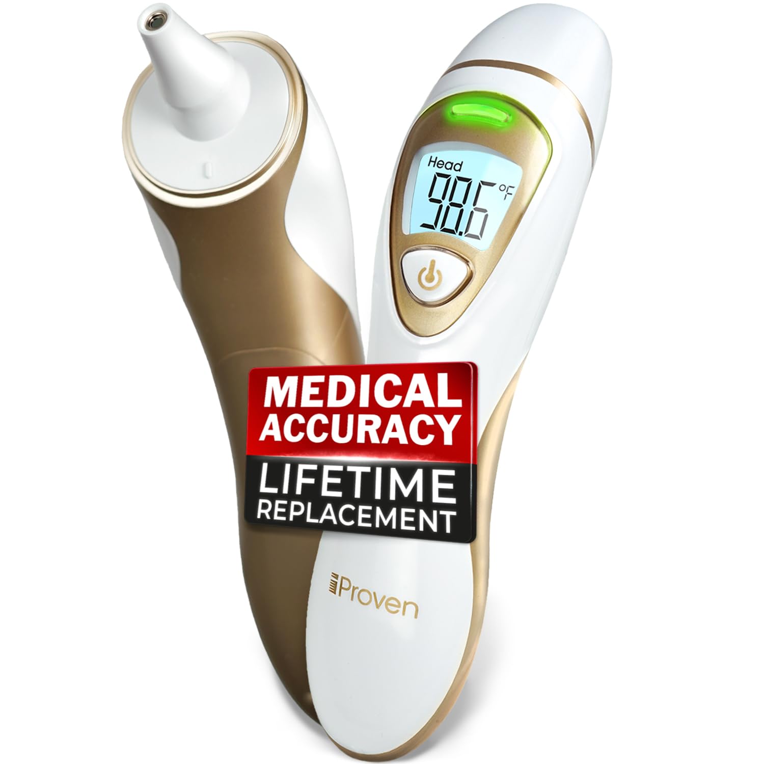 iProven Pro Series ear thermometer non-touch forehead dual mode color display baby adult